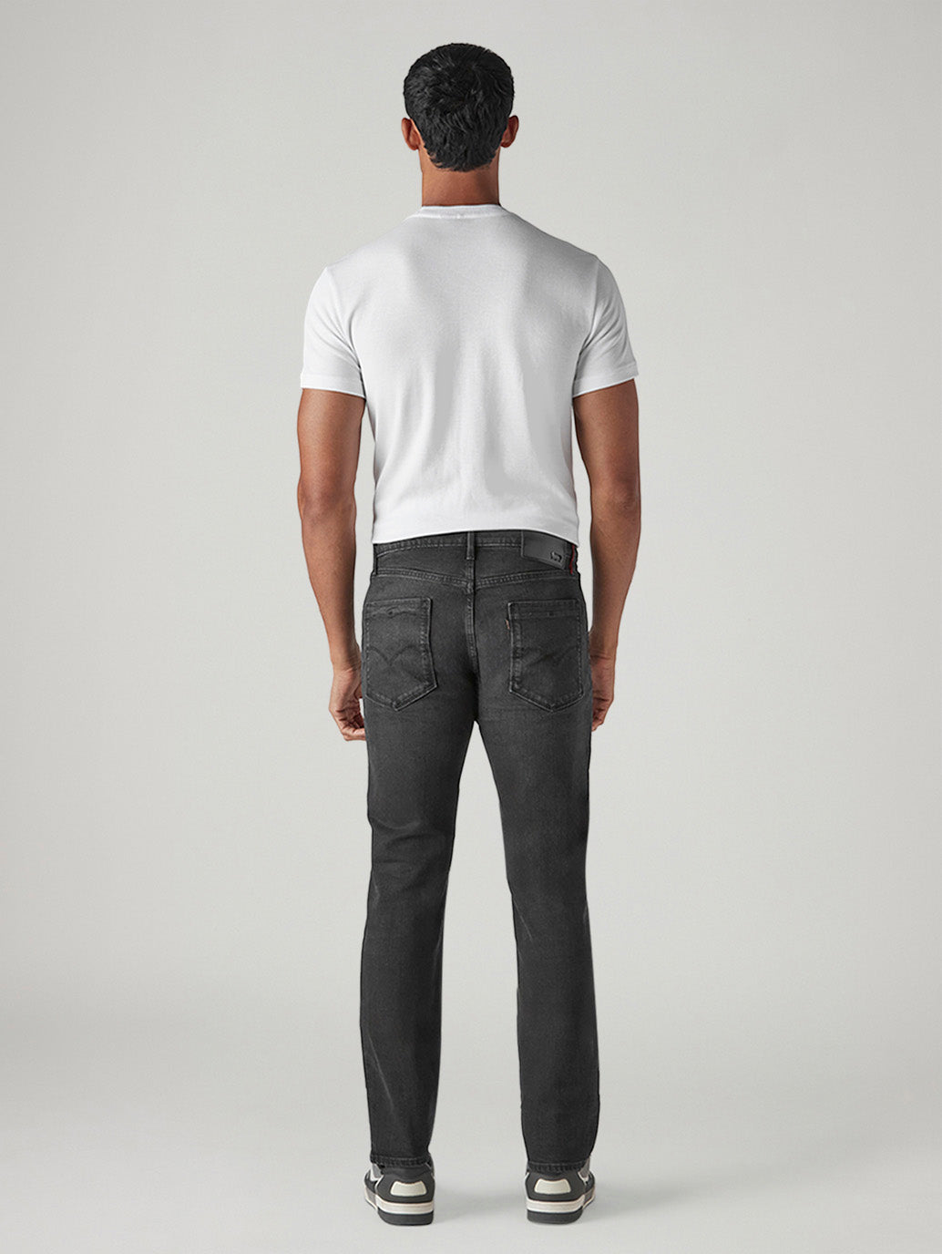 Men's 511 Charcoal Grey Slim Fit Mid Rise Redloop Jeans - Back View