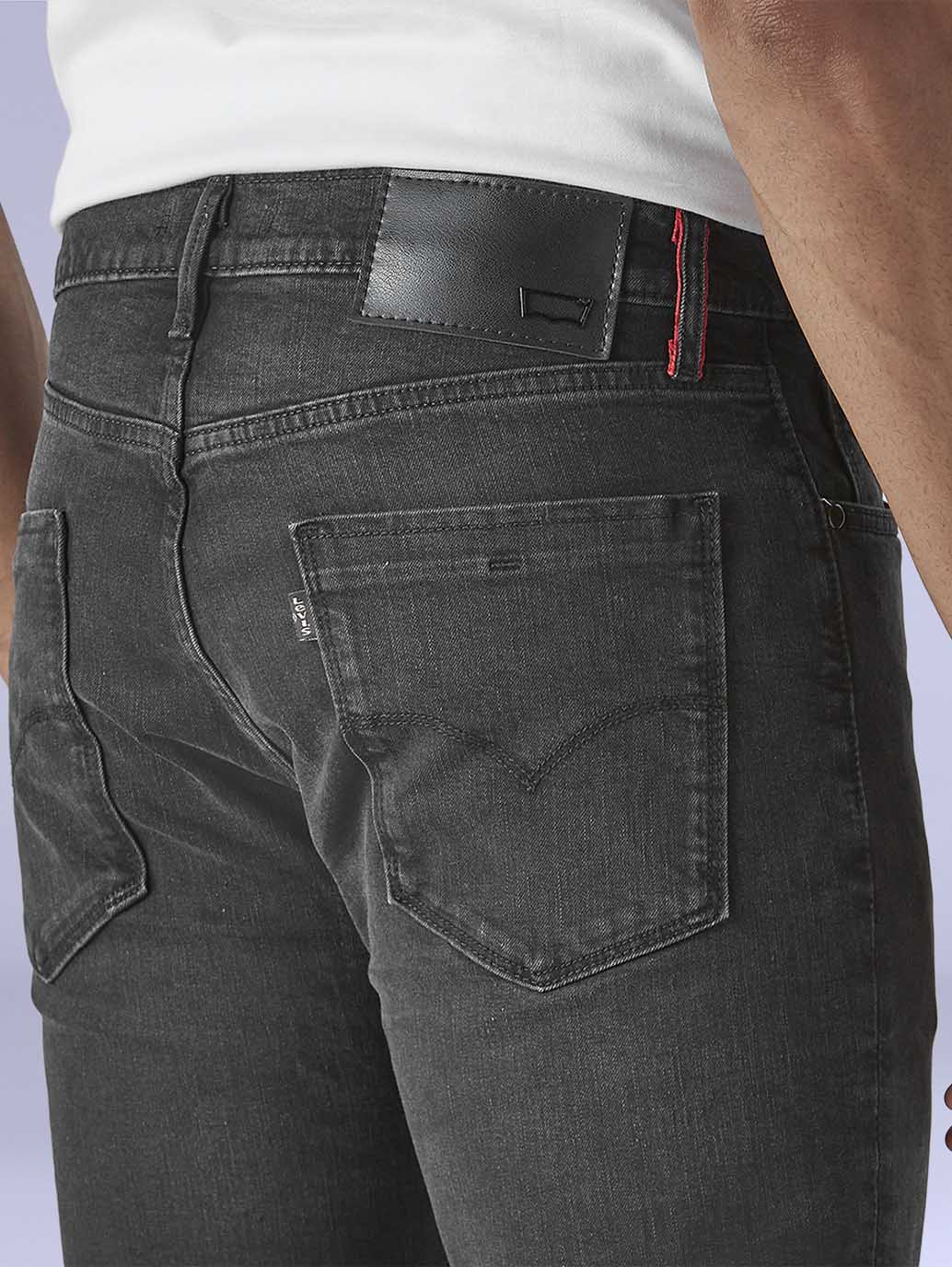 Men's 511 Charcoal Grey Slim Fit Mid Rise Redloop Jeans - Detail View