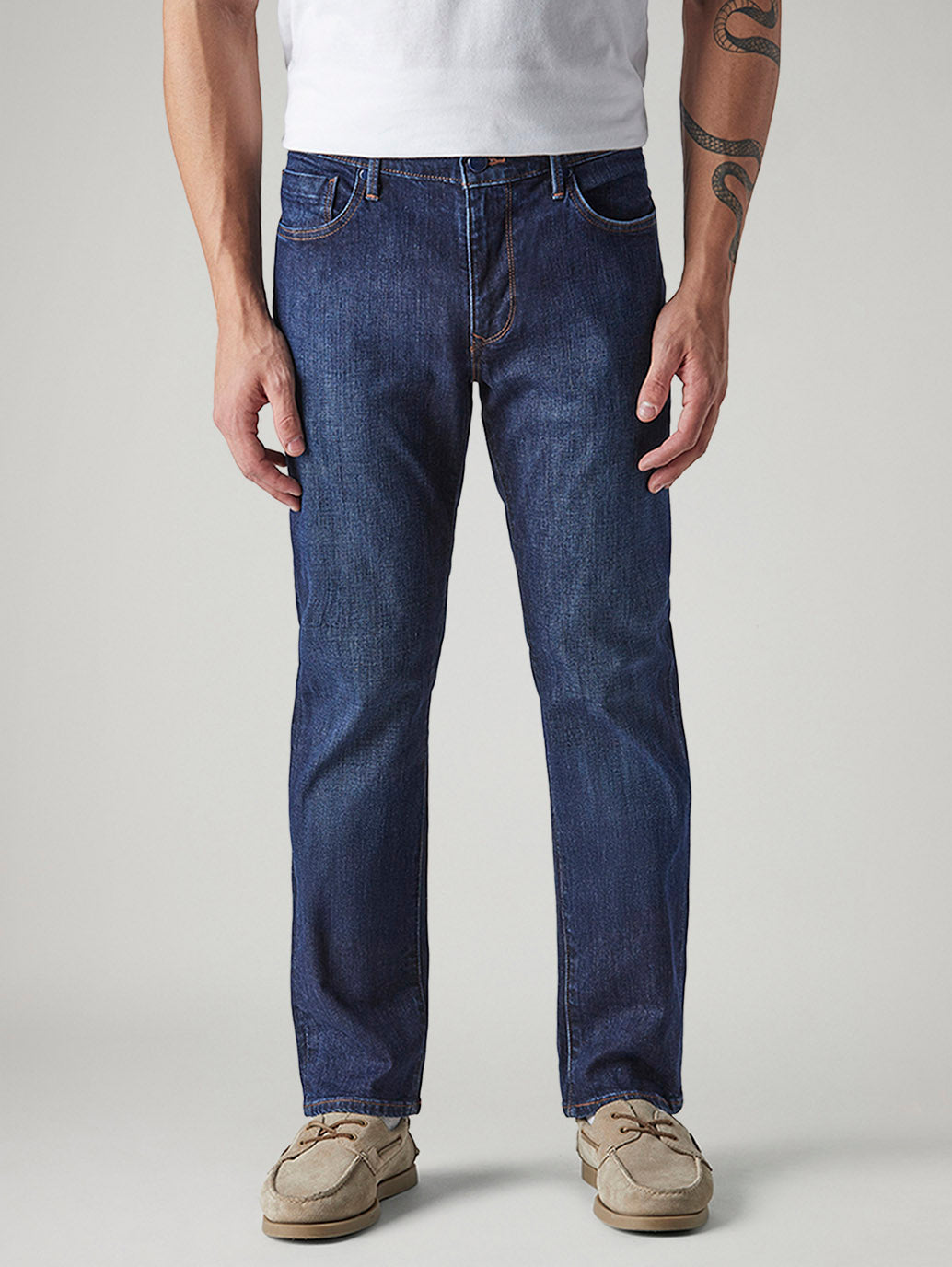 Men's 511 Indigo Slim Fit Mid Rise Redloop Jeans - Front View