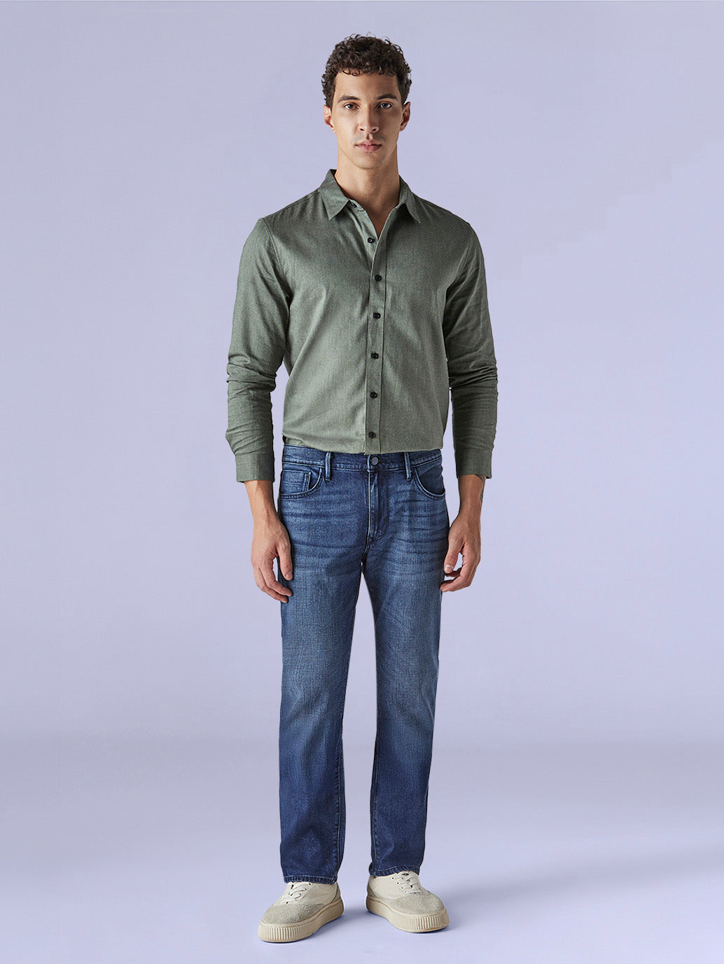 Men's Redloop 511 Blue Slim Fit Mid Rise Jeans - Front View