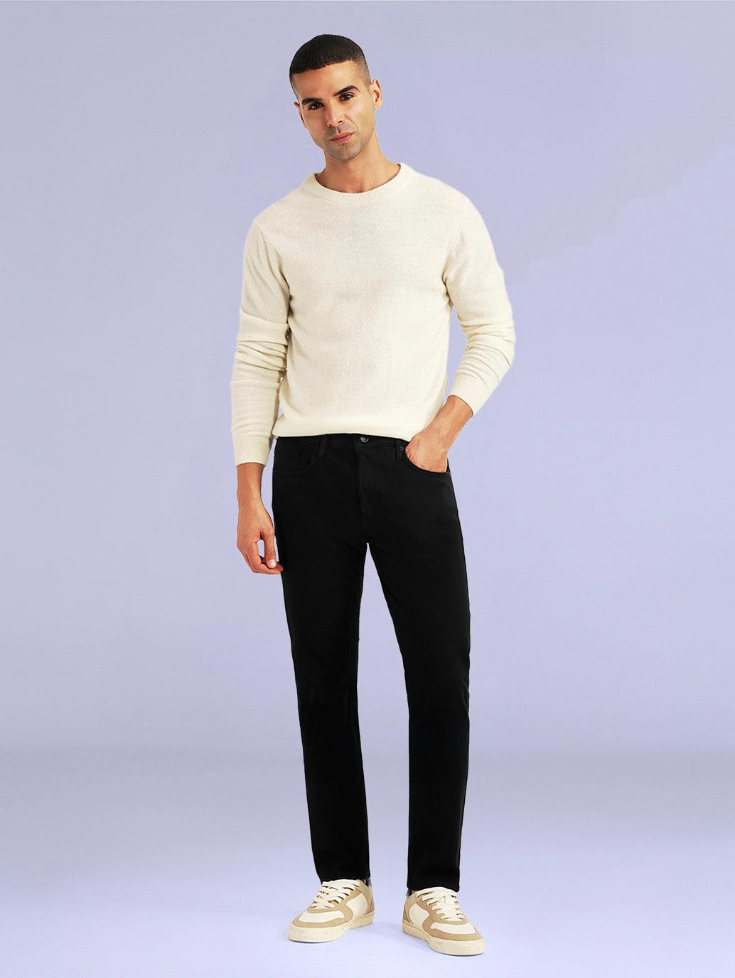 Men's Redloop 512 Black Slim Tapered Fit Mid Rise Jeans - 94cb4286-61a1-4d33-b220-48207274c0cb View