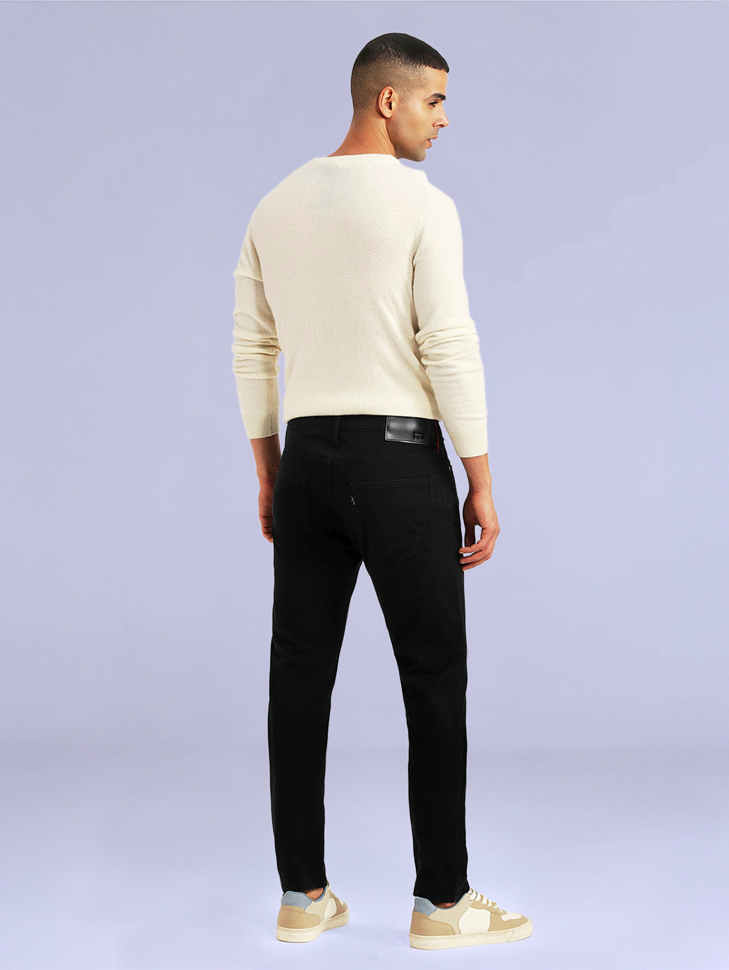 Men's Redloop 512 Black Slim Tapered Fit Mid Rise Jeans - 26abe530-fc6b-4c32-b863-15acc2d8a3a4 View