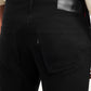 Men's Redloop 512 Black Slim Tapered Fit Mid Rise Jeans - Detail View