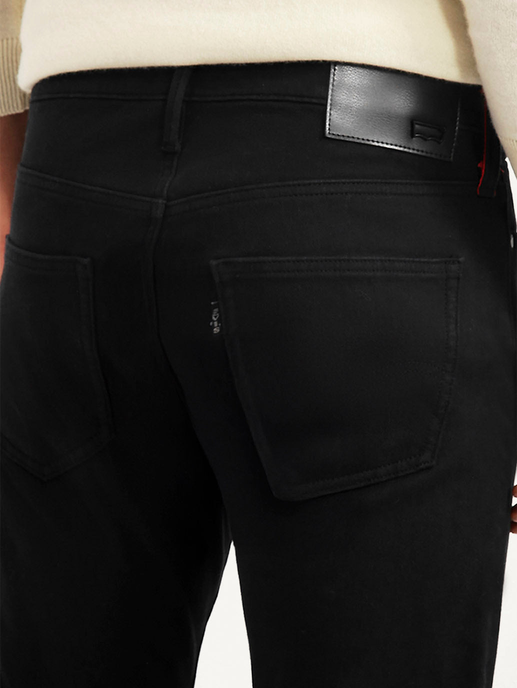 Men's Redloop 512 Black Slim Tapered Fit Mid Rise Jeans - Detail View