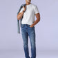 Men's 512 Blue Slim Tapered Fit Mid Rise Redloop Jeans - Styleshot View