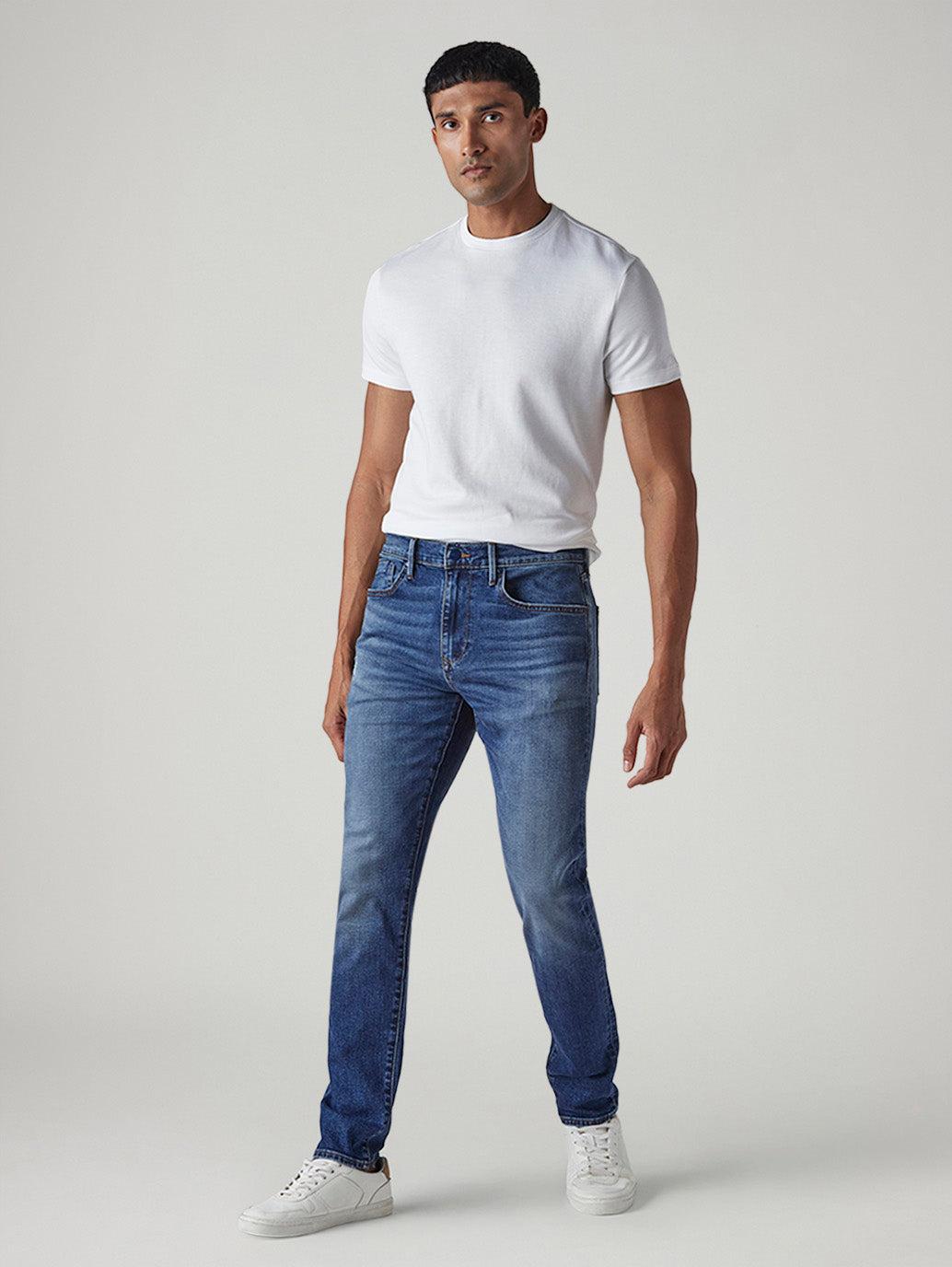Men's 512 Blue Slim Tapered Fit Mid Rise Redloop Jeans - 20 View