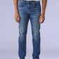 Men's 512 Blue Slim Tapered Fit Mid Rise Redloop Jeans - Front View