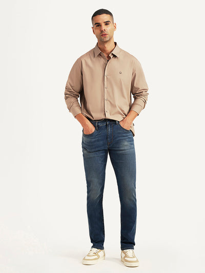Men's Redloop 512 Blue Slim Tapered Fit Mid Rise Jeans-image-24
