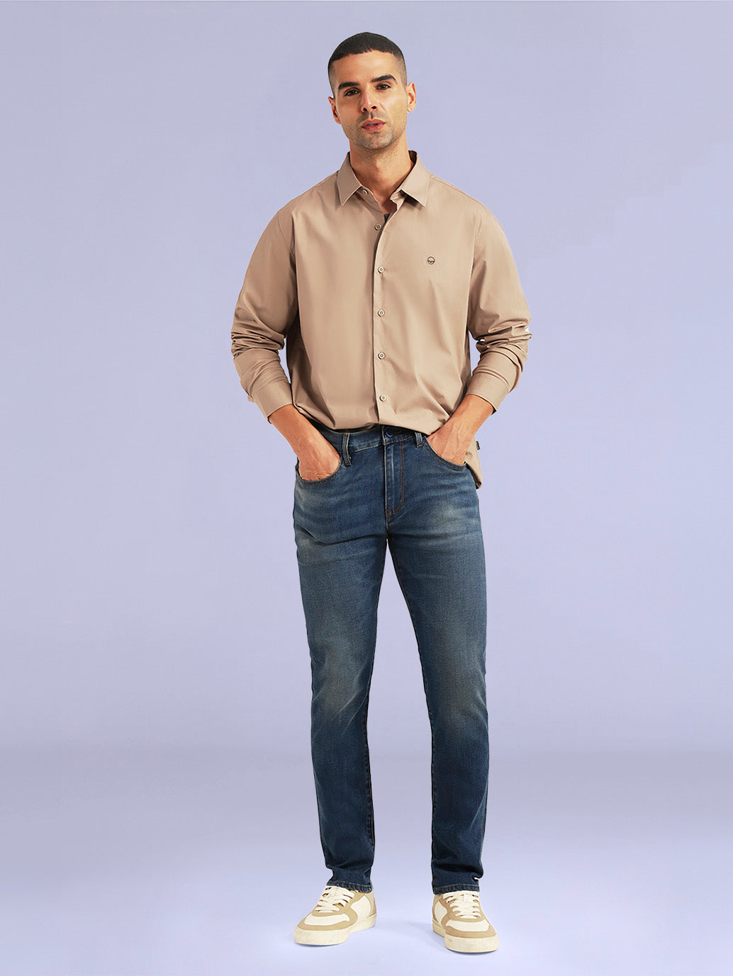 Men's Redloop 512 Blue Slim Tapered Fit Mid Rise Jeans