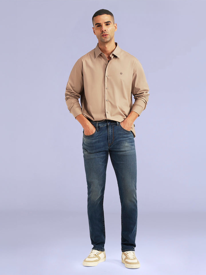 Men's Redloop 512 Blue Slim Tapered Fit Mid Rise Jeans