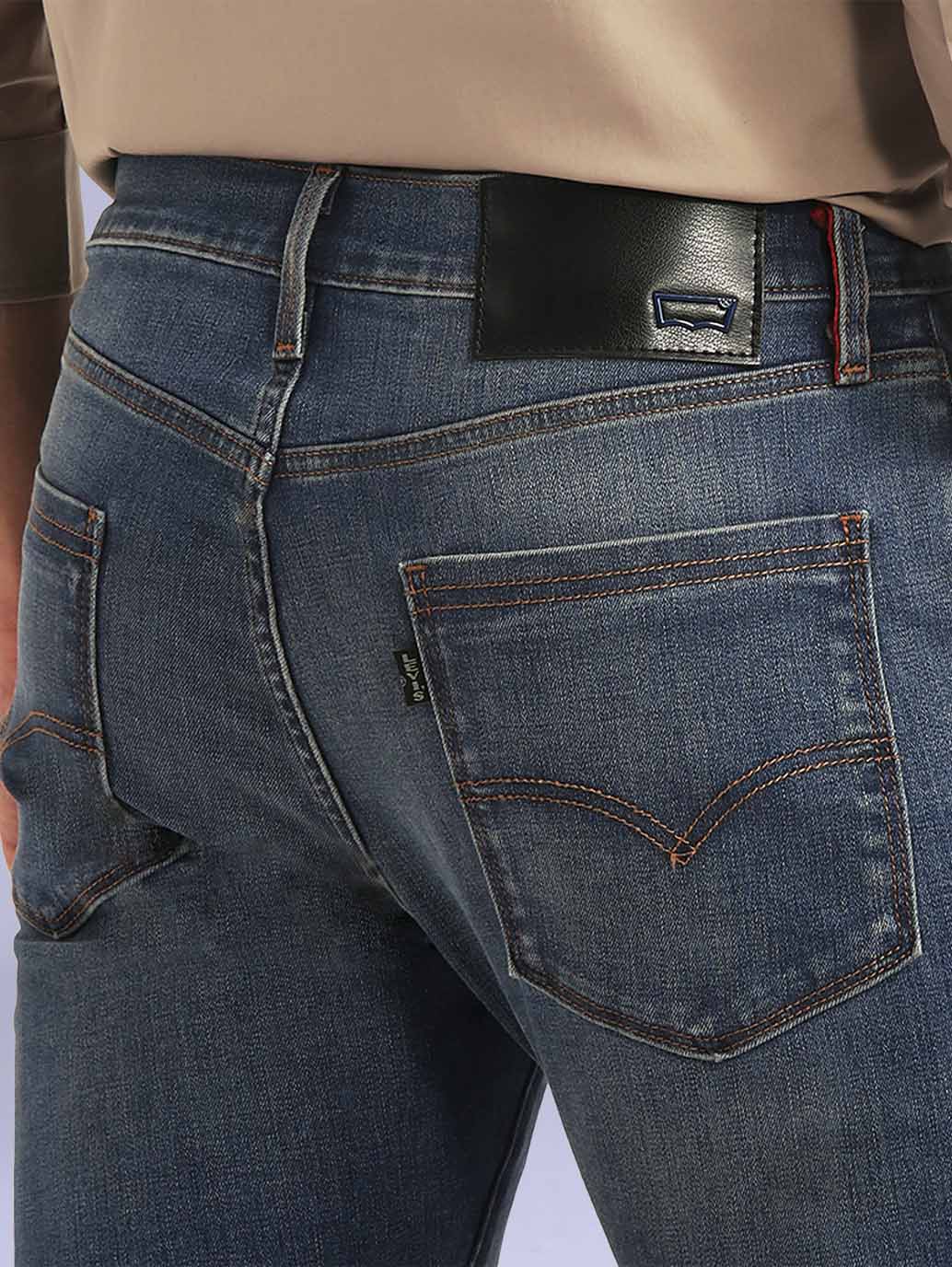 Men's Redloop 512 Blue Slim Tapered Fit Mid Rise Jeans - 2dde4200-e8f0-4a57-83f9-ebdc4612a45e View