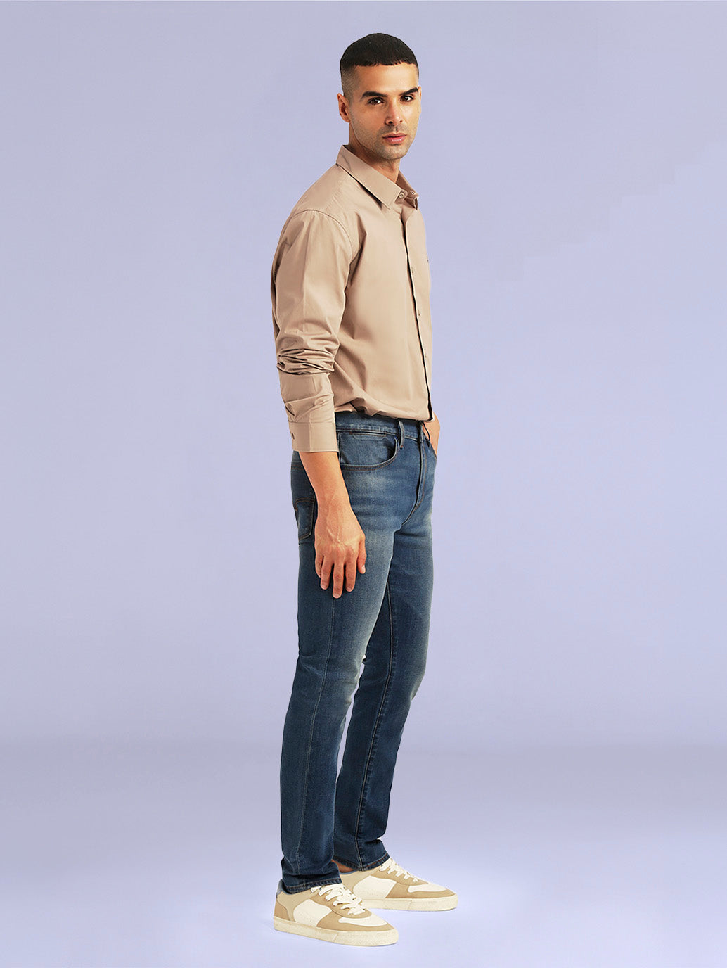 Men's Redloop 512 Blue Slim Tapered Fit Mid Rise Jeans - 42f0d8f7-68cb-45d0-a3b9-13396b81eb0c View