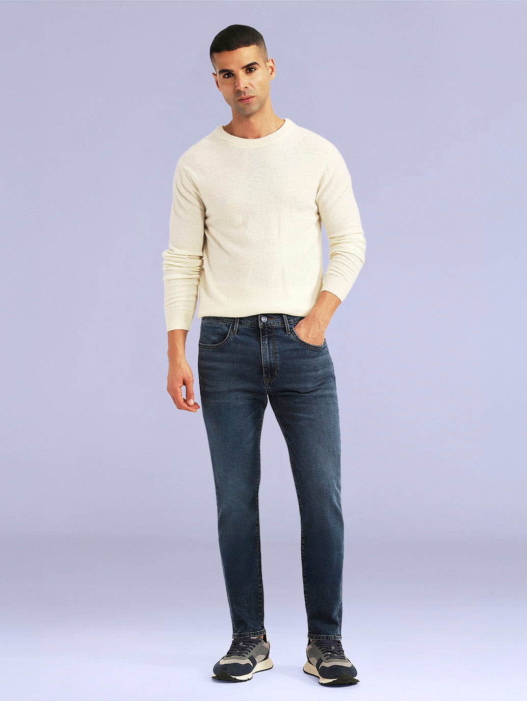 Men's Redloop 512 Blue Slim Tapered Fit Mid Rise Jeans - 282878c9-8526-4da8-b44d-71aad51e93a9 View