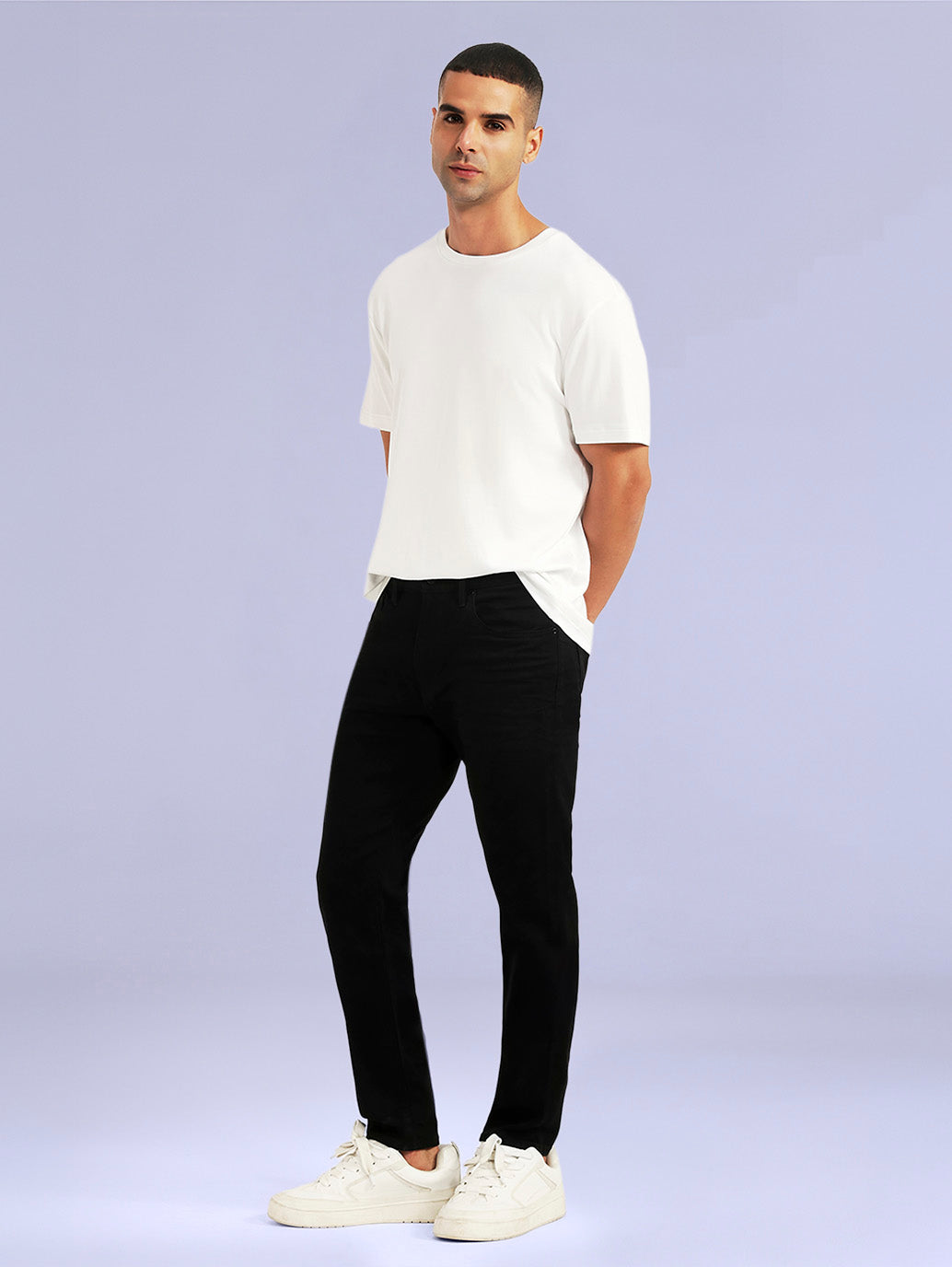 Men's Redloop 512 Black Slim Tapered Fit Mid Rise Jeans