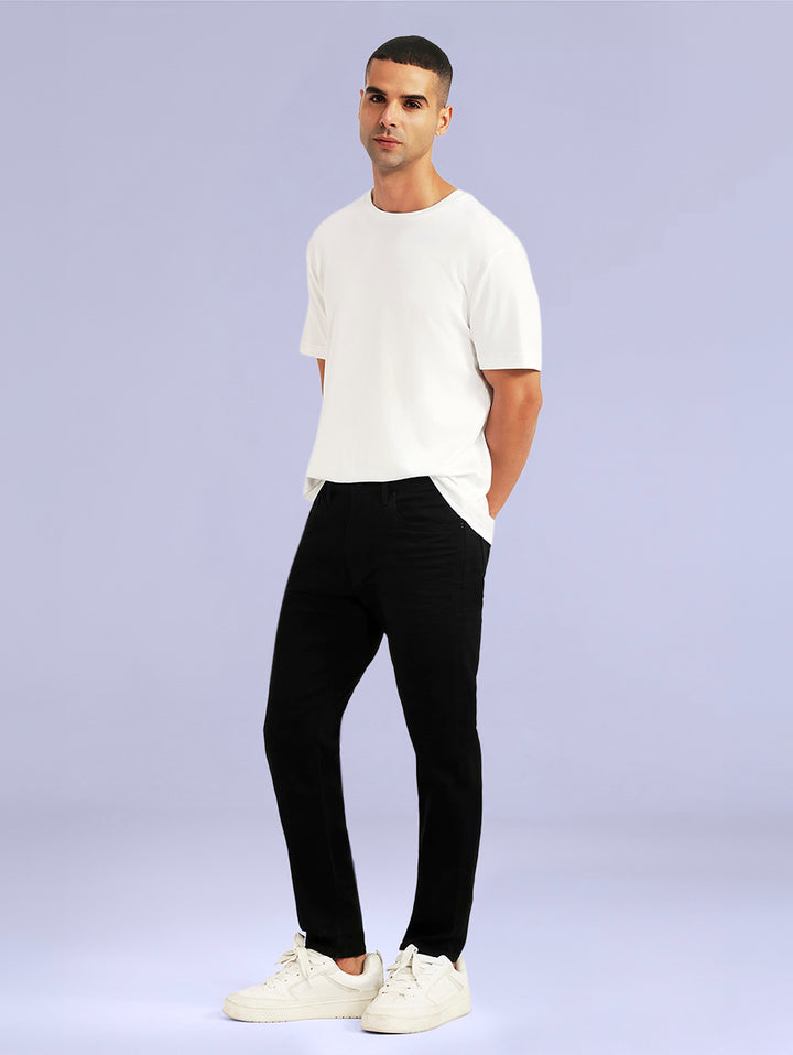 Men's Redloop 512 Black Slim Tapered Fit Mid Rise Jeans