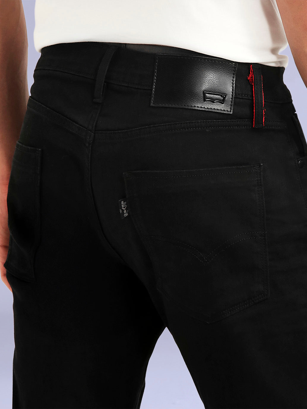 Men's Redloop 512 Black Slim Tapered Fit Mid Rise Jeans - b4fca20f-1c81-4942-b320-6d0c785453a8 View