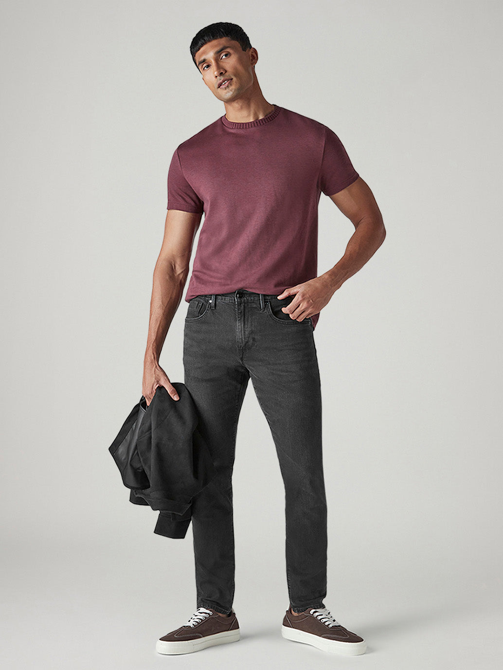 Men's 512 Charcoal Grey Slim Tapered Fit Mid Rise Redloop Jeans - 20 View