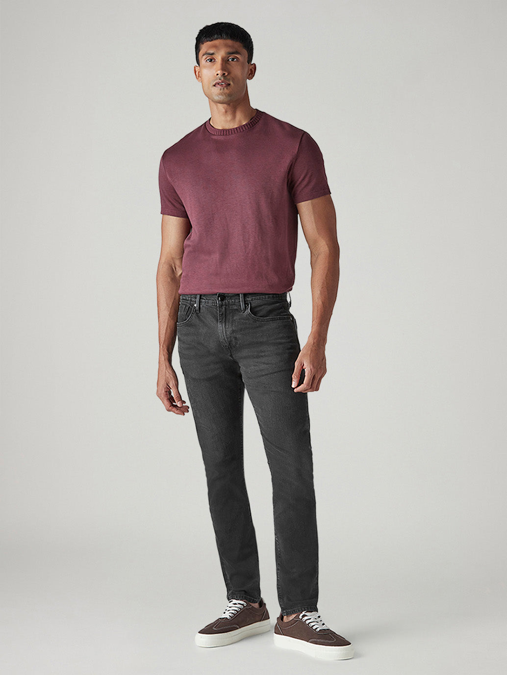 Men's 512 Charcoal Grey Slim Tapered Fit Mid Rise Redloop Jeans - 20 View