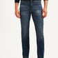 Men's Redloop 513 Dark Blue Slim Straight Fit Mid Rise Jeans - Front View