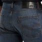 Men's Redloop 513 Dark Blue Slim Straight Fit Mid Rise Jeans - Detail View