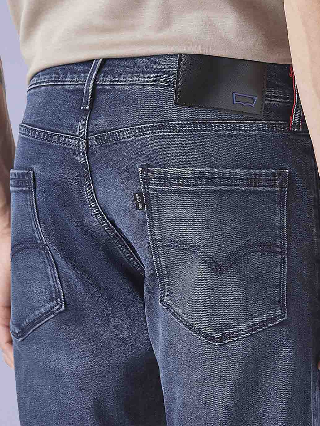 Men's 513 Blue Slim Straight Fit Mid Rise Redloop Jeans - 2091e88e-c501-4a9f-b7b3-59720c1423c7 View