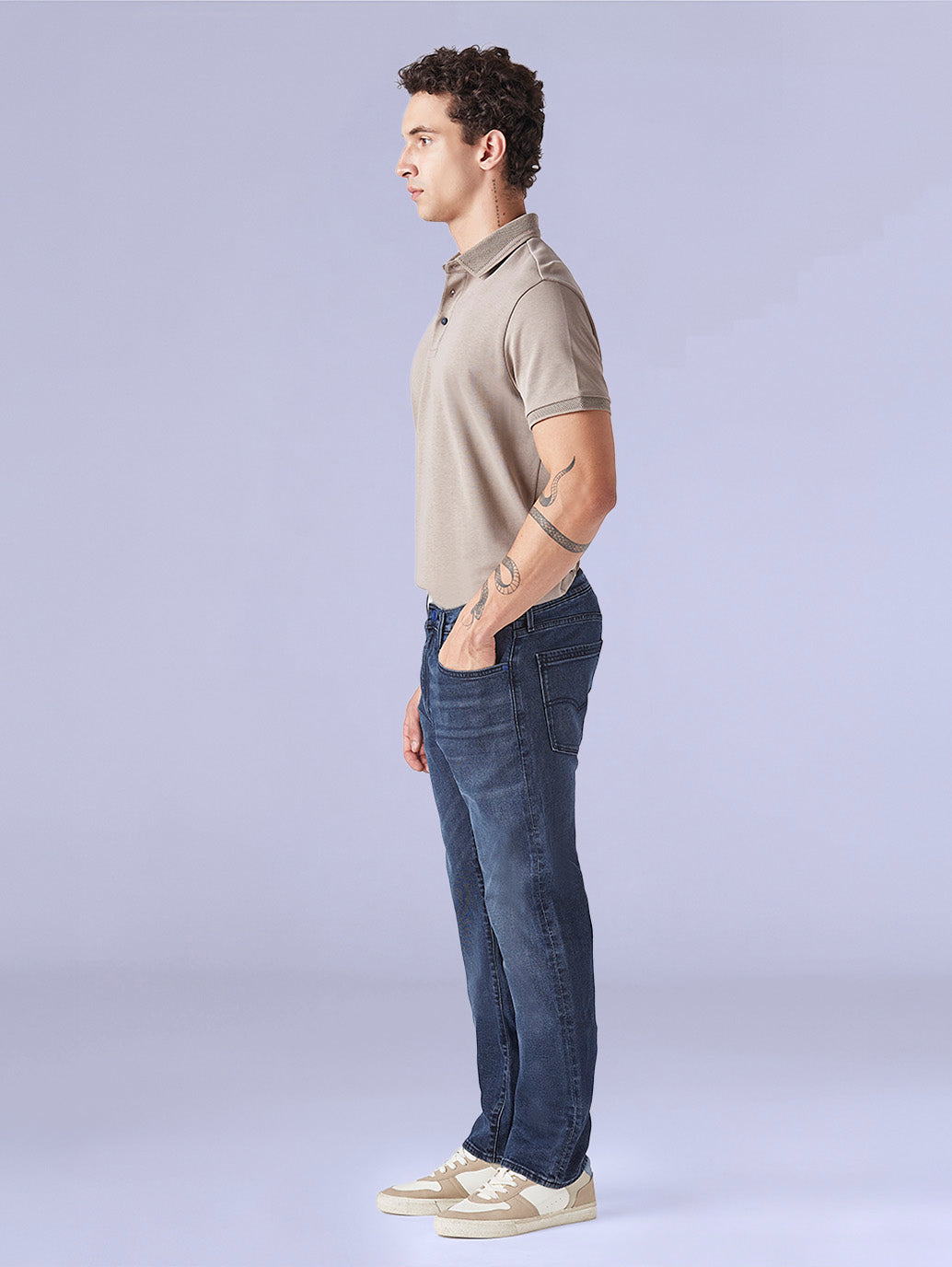 Men's 513 Blue Slim Straight Fit Mid Rise Redloop Jeans - 1f893265-a2d1-4526-be27-a5525cf2b410 View