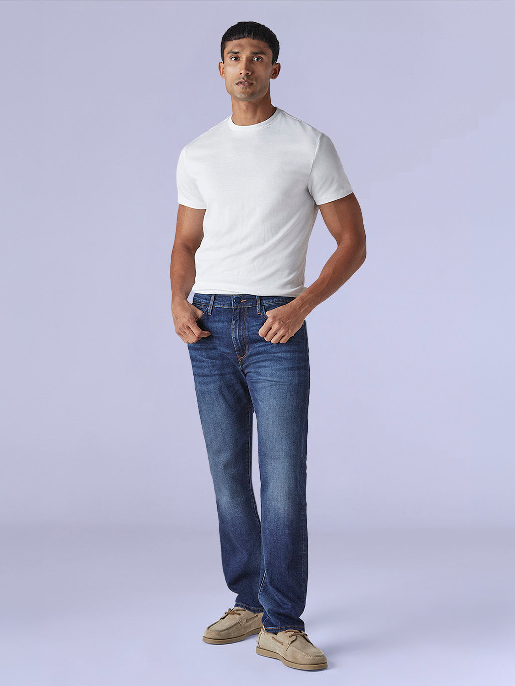 Men's 513 Blue Slim Straight Fit Mid Rise Redloop Jeans - b1b454a5-e558-4138-822d-6e03138a8f92 View