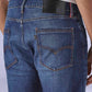 Men's 513 Blue Slim Straight Fit Mid Rise Redloop Jeans - Detail View