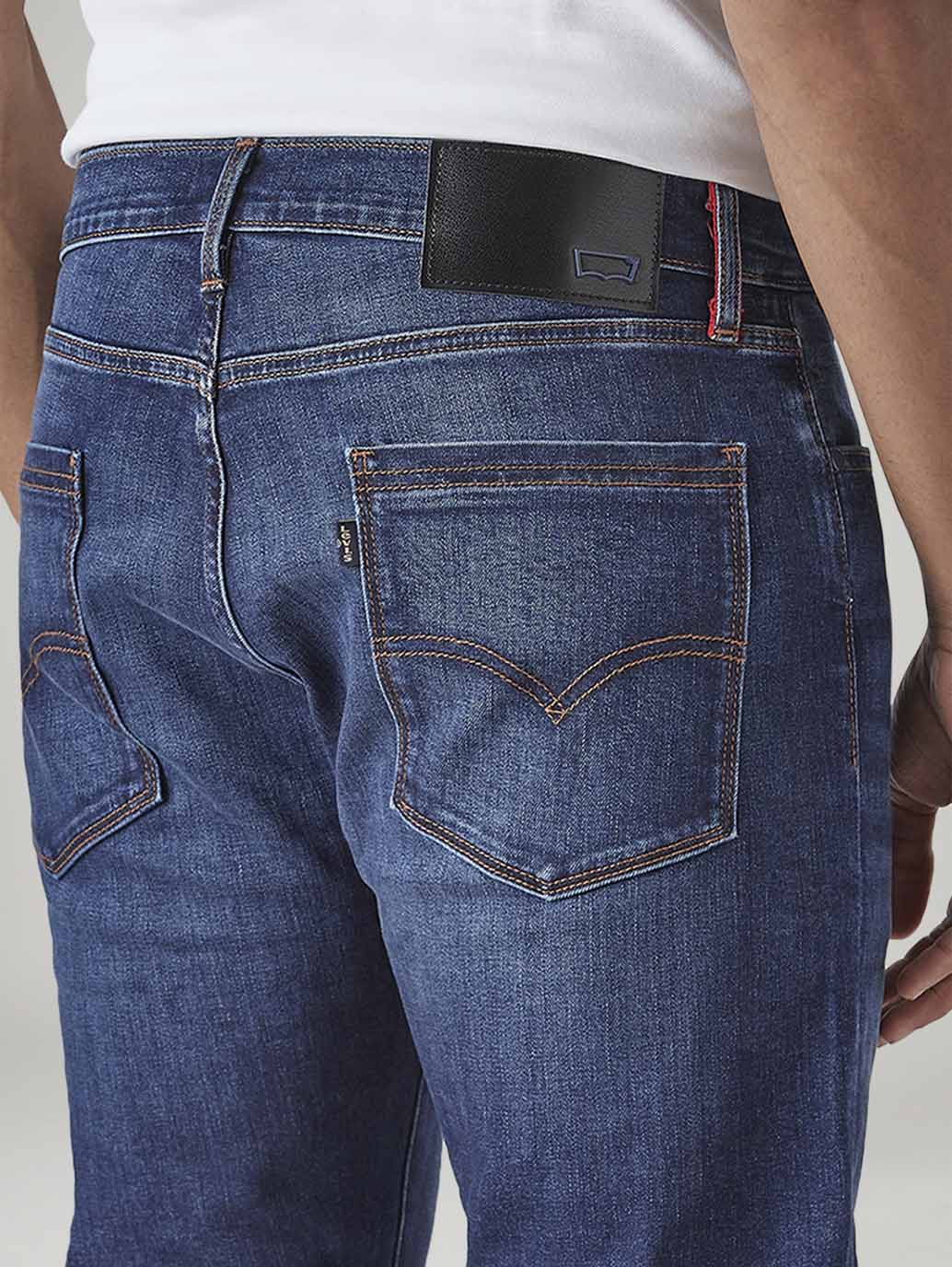 Men's 513 Blue Slim Straight Fit Mid Rise Redloop Jeans - 20 View