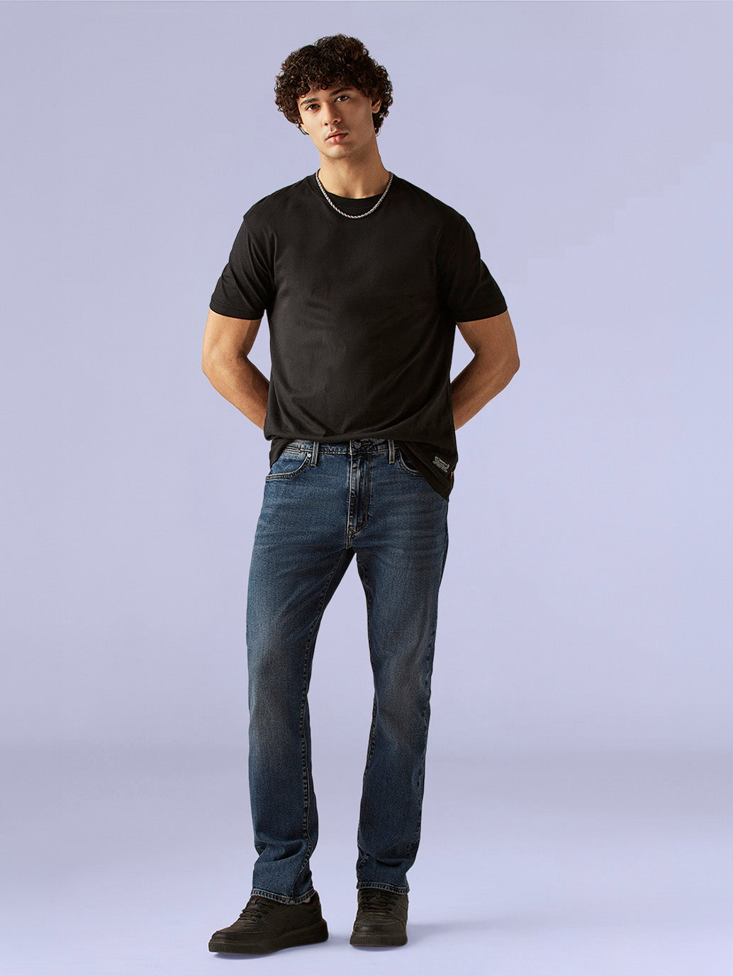 Men's 513 Blue Slim Straight Fit Mid Rise Redloop Jeans