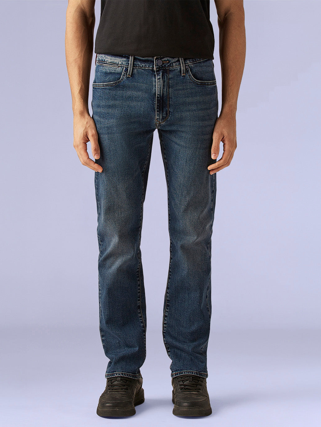 Men's 513 Blue Slim Straight Fit Mid Rise Redloop Jeans - 9f3d5002-be98-4826-a56e-277b2c16736e View