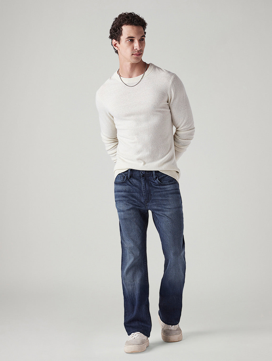Men's 513 Blue Slim Straight Fit Mid Rise Redloop Jeans