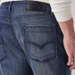 Men's 513 Blue Slim Straight Fit Mid Rise Redloop Jeans - Detail View