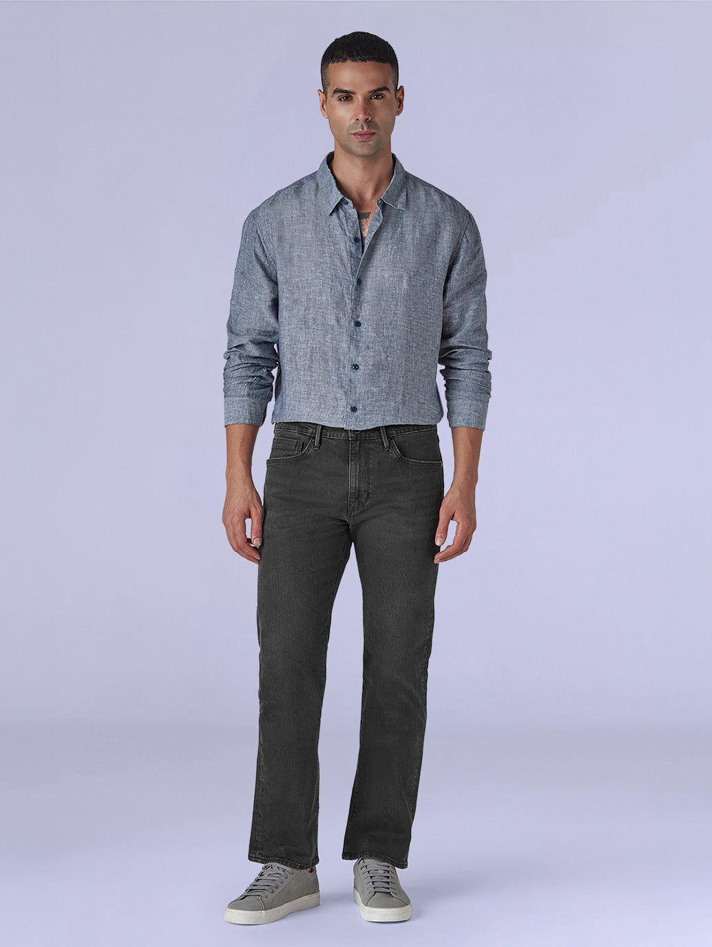 Men's 513 Charcoal Grey Slim Straight Fit Mid Rise Redloop Jeans - d2f39e08-d491-4208-952c-4590c082b480 View