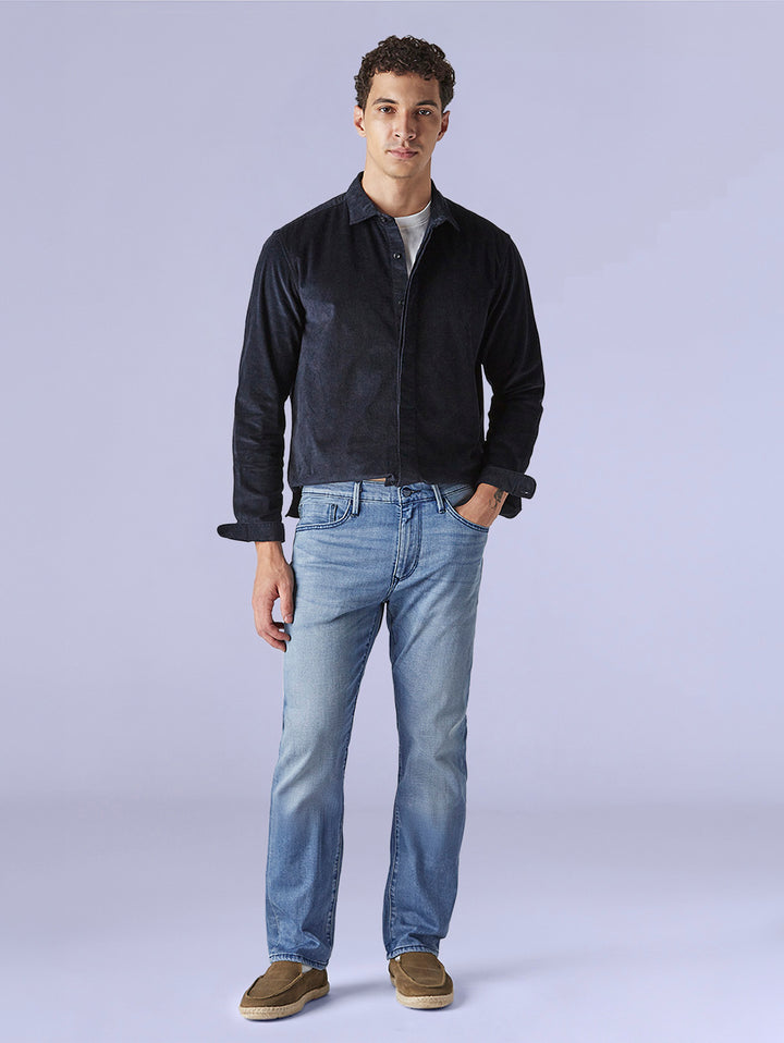 Men's Redloop 513 Indigo Slim Straight Fit Mid Rise Jeans