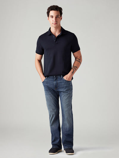 Men's 517 Blue Bootcut Fit Mid Rise Jeans-image-37