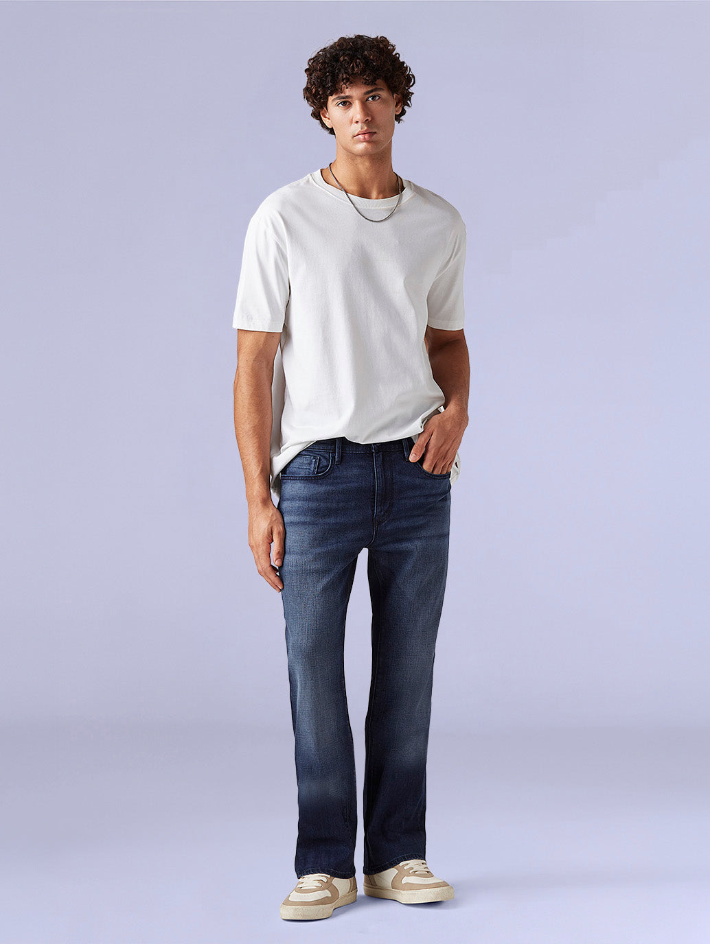 Men's 527 Dark Blue Bootcut Fit Mid Rise Redloop Jeans