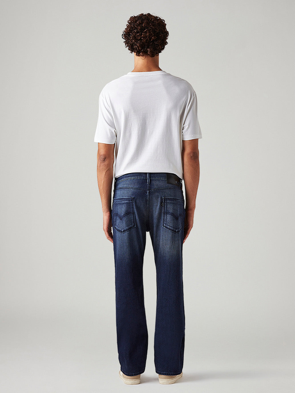 Men's 527 Dark Blue Bootcut Fit Mid Rise Redloop Jeans - Back View