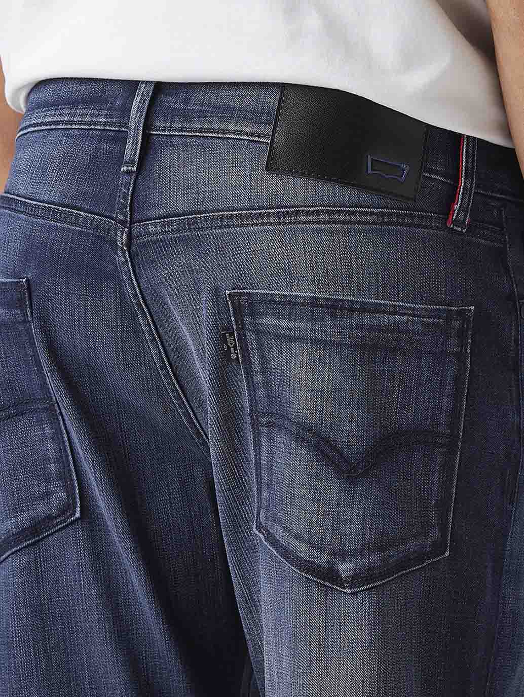 Men's 527 Dark Blue Bootcut Fit Mid Rise Redloop Jeans - Detail View