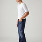 Men's 527 Dark Blue Bootcut Fit Mid Rise Redloop Jeans - Side View