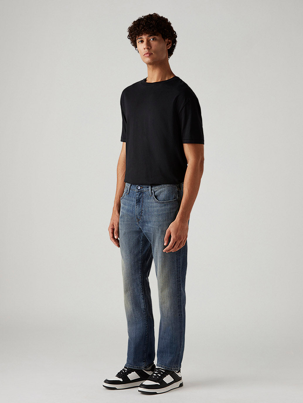 Men's Tinted 541 Blue Tapered Fit Hyper Stretch Jeans - Side View