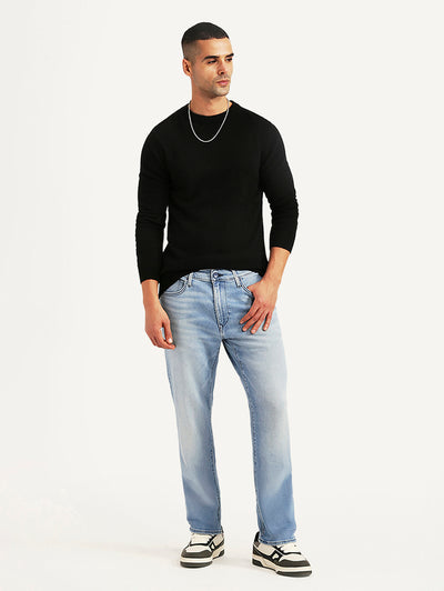 Men's Redloop 541 Light Blue Tapered Fit Mid Rise Jeans-image-40