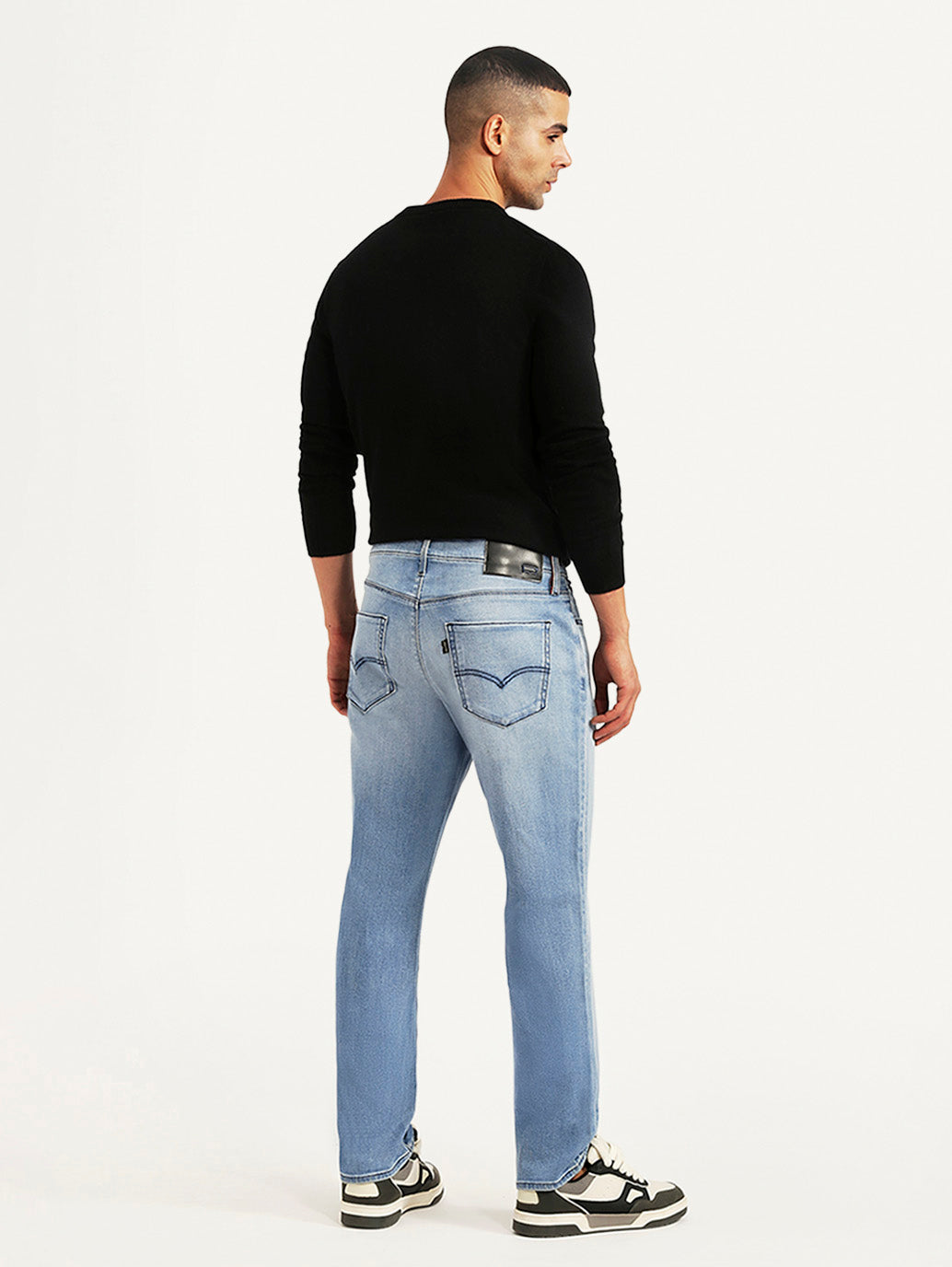Men's Redloop 541 Light Blue Tapered Fit Mid Rise Jeans - Back View