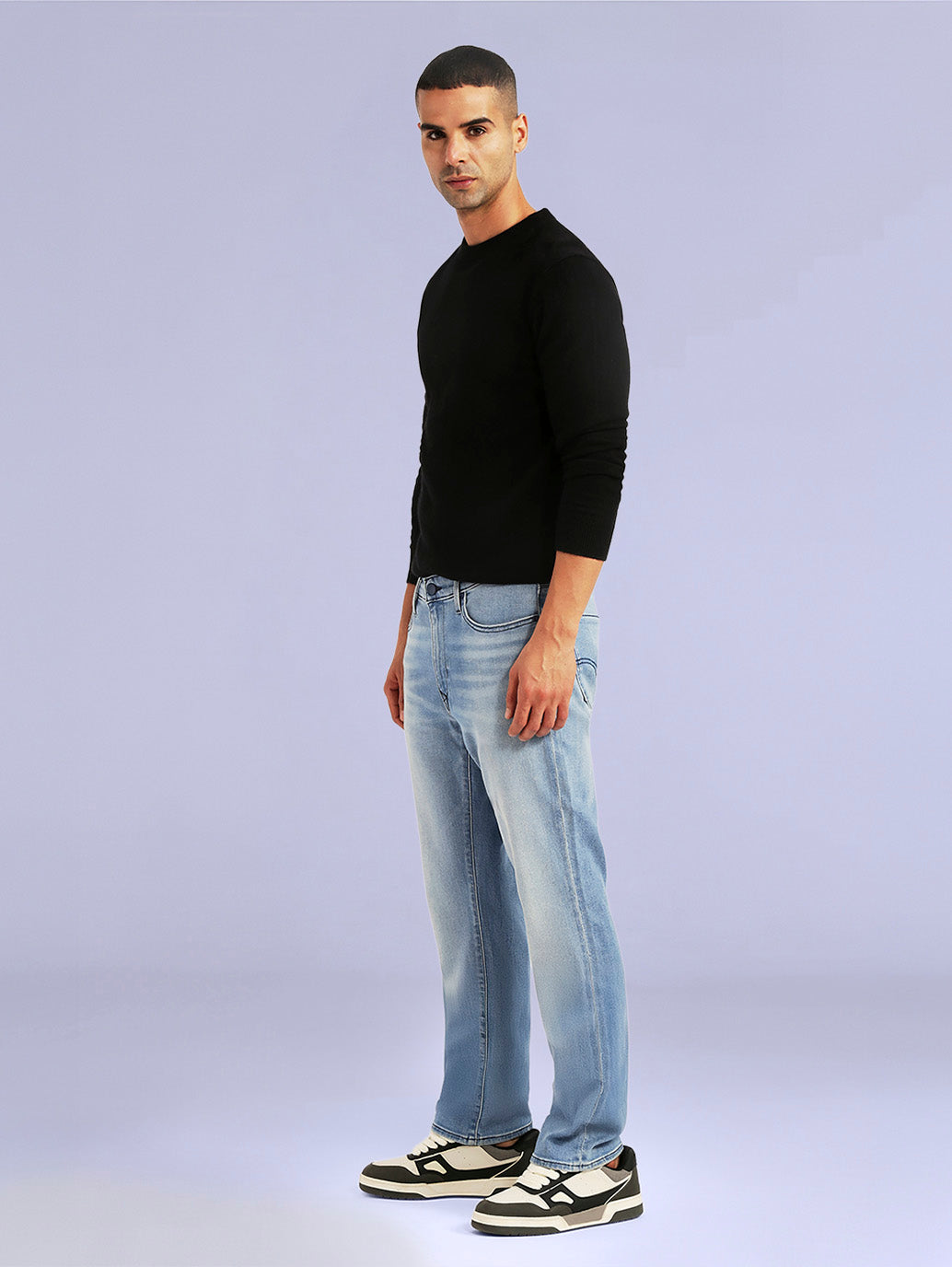 Men's Redloop 541 Light Blue Tapered Fit Mid Rise Jeans - 6f466d48-4f69-4a60-a32d-4d8880b2b7b7 View