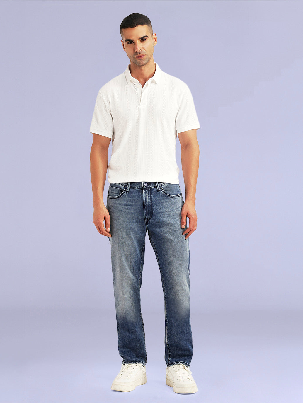 Men's Redloop 541 Blue Tapered Fit Mid Rise Jeans - 5b8f2068-19d4-47cb-9d01-666f1c09fea8 View