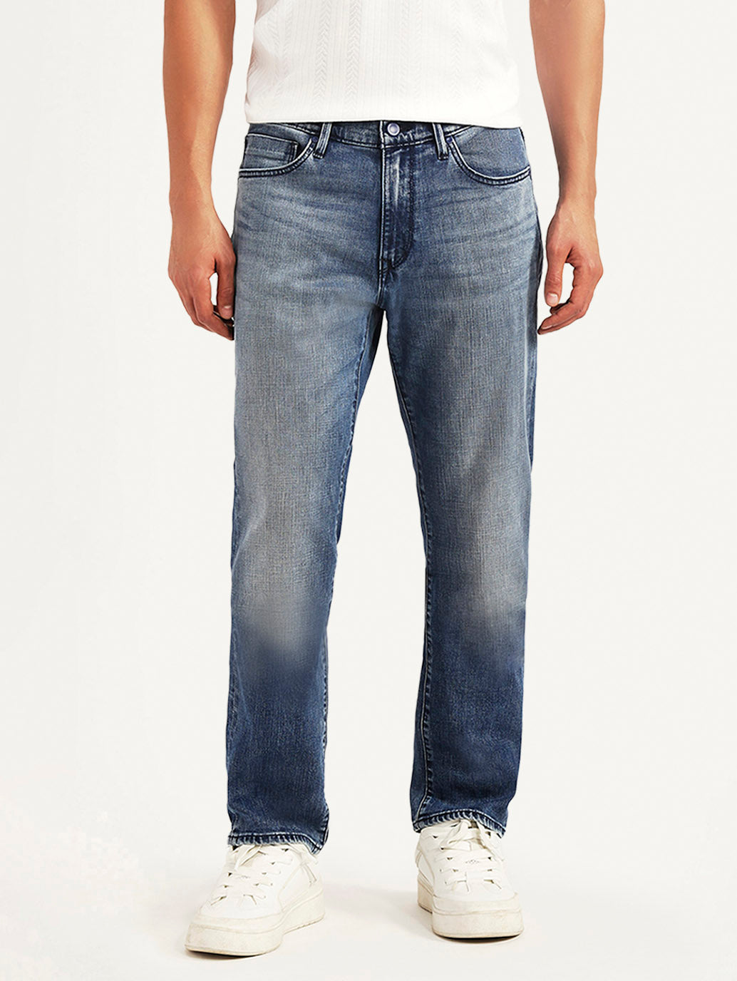 Men's Redloop 541 Blue Tapered Fit Mid Rise Jeans - Front View