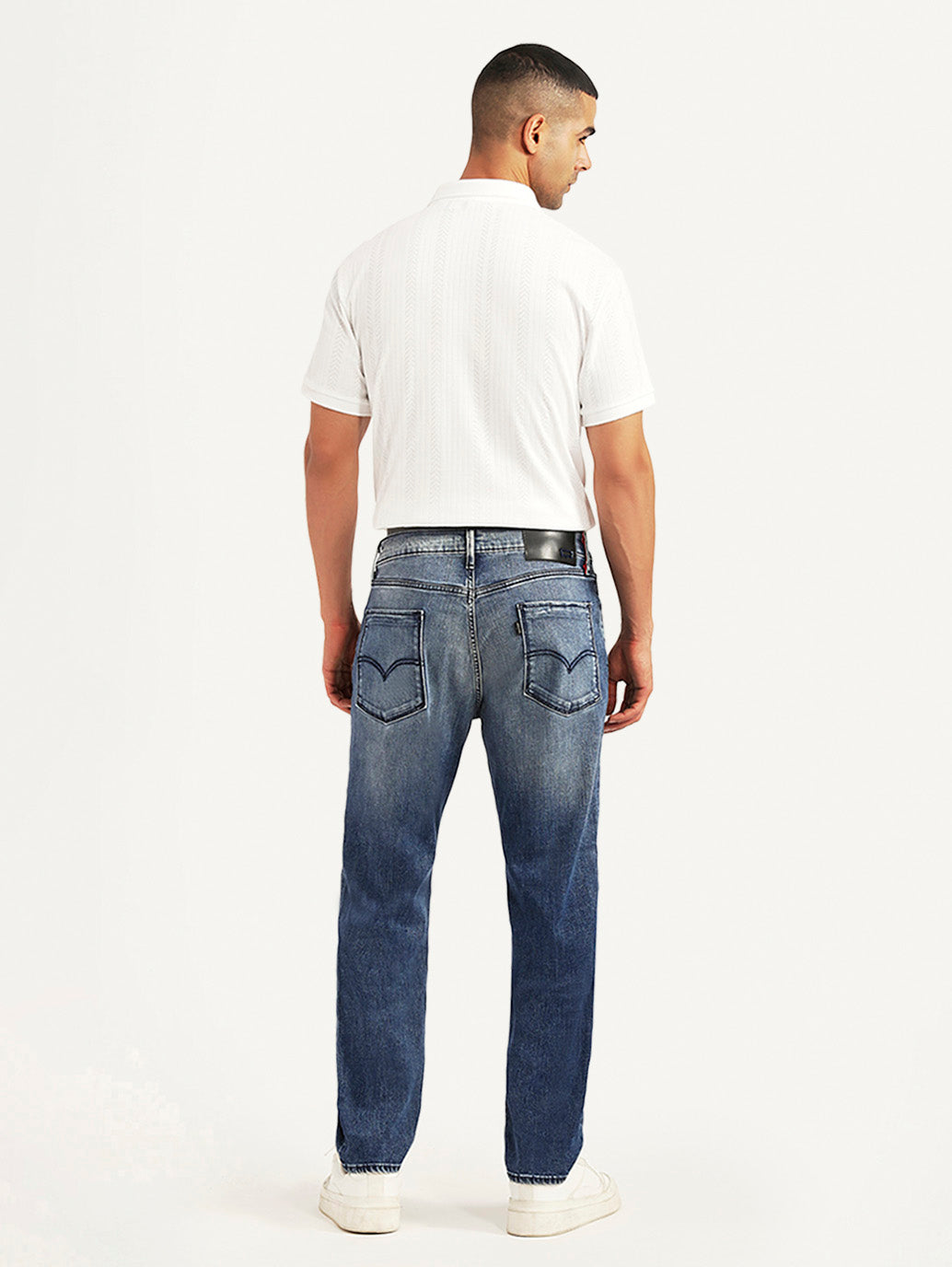 Men's Redloop 541 Blue Tapered Fit Mid Rise Jeans - Back View
