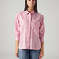 Women's Solid Relaxed Fit Linen Shirt - Front View
