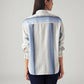 Women's Striped Relaxed Fit Shirt - Back View