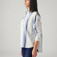Women's Striped Relaxed Fit Shirt - Side View